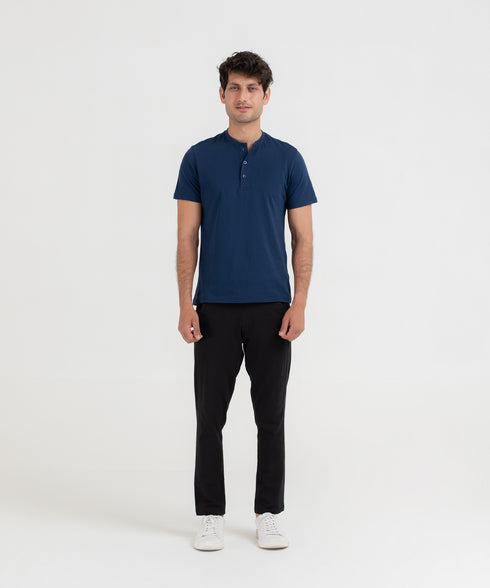 Men's Basic Henley Tee